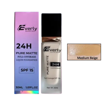 Everly matte Foundation- Medium Beige